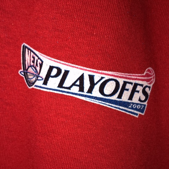 New Jersey Nets NBA Playoffs 2007 Red T-Shirt New - Picture 2 of 5